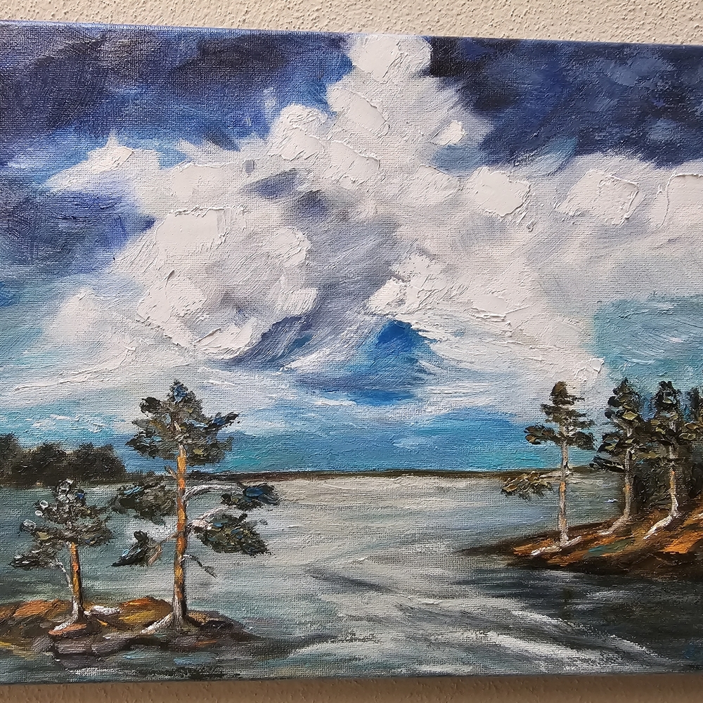 Hand oil Painted Clouds
